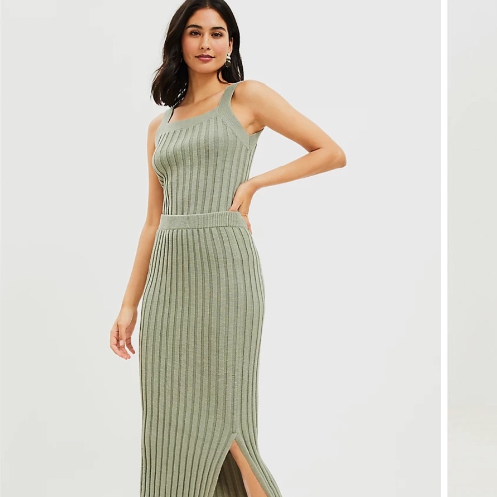 Loft Ribbed Midi Sweater set